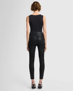 B(air) High Waist Ankle Skinny in Coated Black