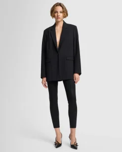 B(air) High Waist Ankle Skinny in Coated Black