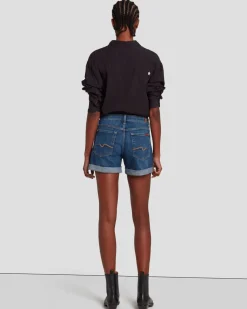 Broken Twill Mid Roll Short in Vanity