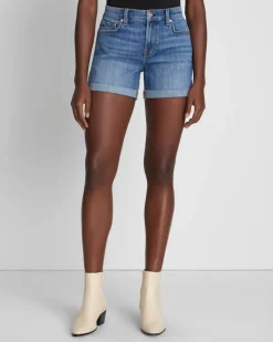 Broken Twill Mid Roll Short in Vanity