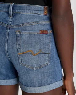 Broken Twill Mid Roll Short in Vanity