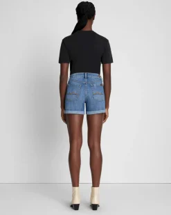 Broken Twill Mid Roll Short in Vanity