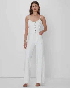 Bustier Jumpsuit In White