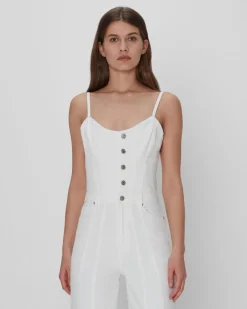 Bustier Jumpsuit In White