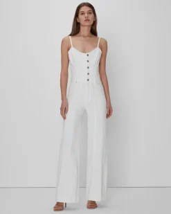 Bustier Jumpsuit In White