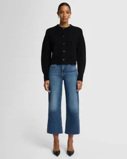Cashmere Blend Cardigan in Black