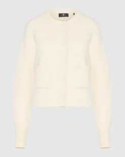 Cashmere Blend Cardigan in Black