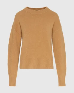Cashmere Blend Crewneck Sweater in Black