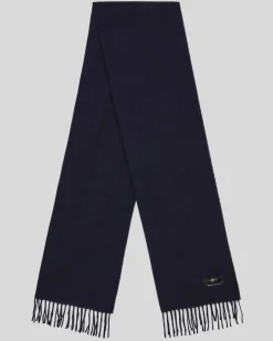 Cashmere Blend Scarf in Navy