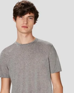 Cashmere Blend Tee in Heather Grey