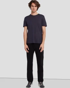 Cashmere Blend Tee in Heather Grey