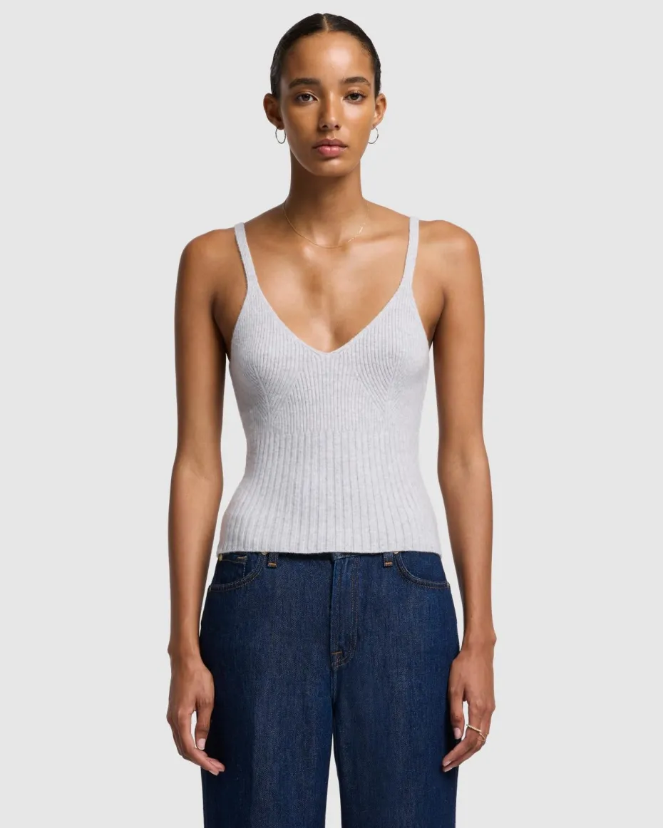 Cashmere Cami in White Sand