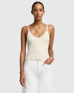 Cashmere Cami in White Sand