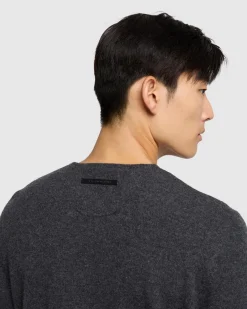 Cashmere Henley Sweater in Nutshell