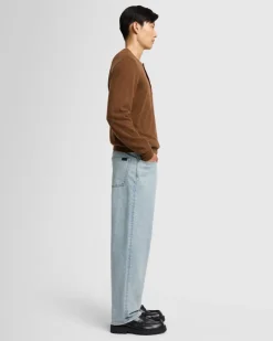 Cashmere Henley Sweater in Nutshell