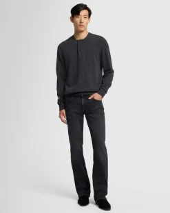 Cashmere Henley Sweater in Nutshell
