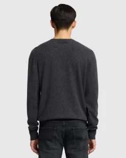 Cashmere Henley Sweater in Nutshell