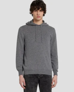 Cashmere Hoodie in Heather Grey