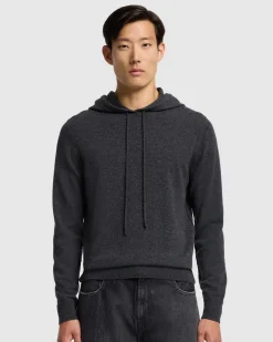 Cashmere Hoodie in Heather Grey