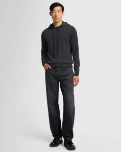 Cashmere Hoodie in Heather Grey