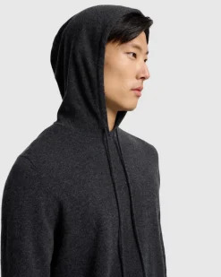Cashmere Hoodie in Heather Grey
