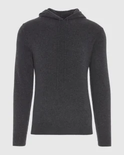 Cashmere Hoodie in Heather Grey