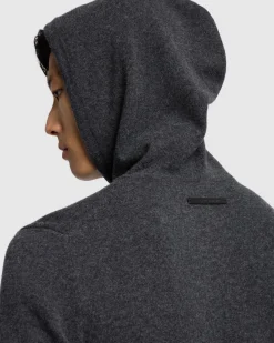Cashmere Hoodie in Heather Grey