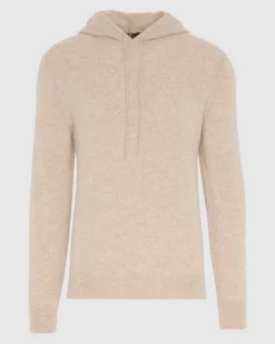 Cashmere Hoodie in Heather Grey