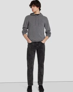 Cashmere Hoodie in Heather Grey