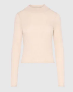 Cashmere Mock Neck Sweater in Black