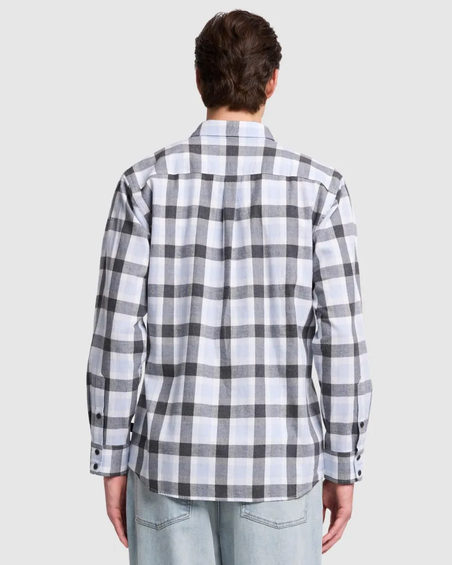 Checkered Flannel in Grey Melange