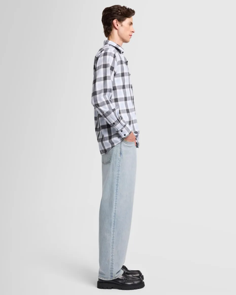 Checkered Flannel in Grey Melange