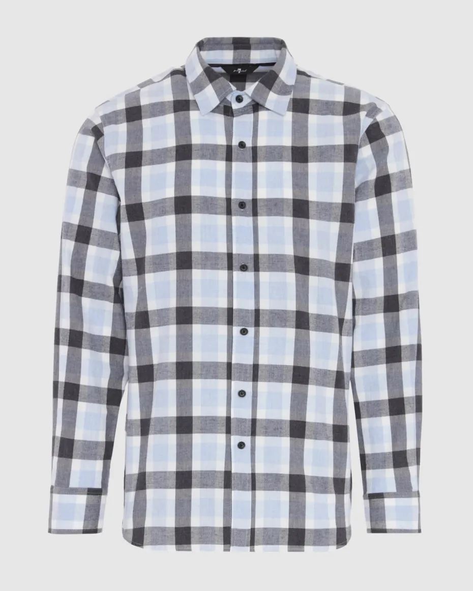 Checkered Flannel in Grey Melange