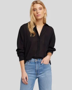Classic Button Up Shirt in Black