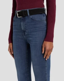 Classic Suede Belt in Cognac
