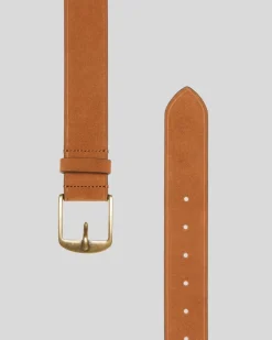 Classic Suede Belt in Cognac