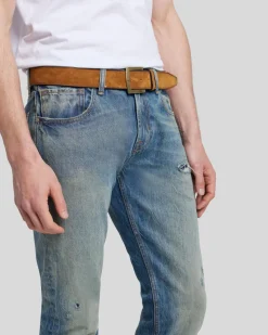 Classic Suede Belt in Dark Brown