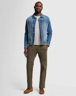 Comfort Twill Chino in Nori Green