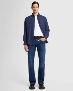 Cotton-Cashmere Button Up Shirt in Light Grey