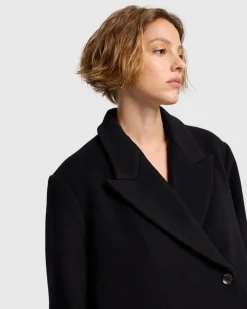 Cropped Wool Jacket in Milk