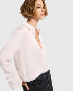 Cupro Shirt in Milk