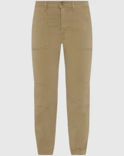 Darted Boyfriend Jogger in Sateen Safari