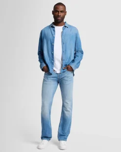 Denim Button Up Shirt in Harmattan