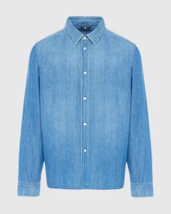Denim Button Up Shirt in Harmattan
