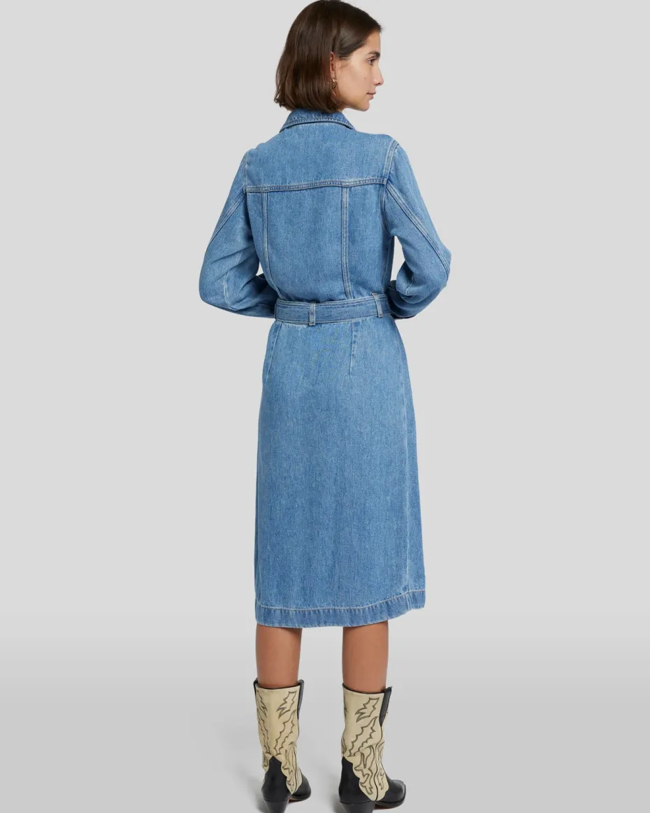 Denim Lustre Dress in Valentine