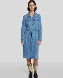 Denim Lustre Dress in Valentine