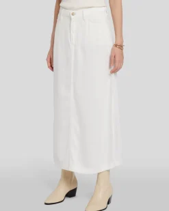 Denim Lustre Midi Skirt in Sunny