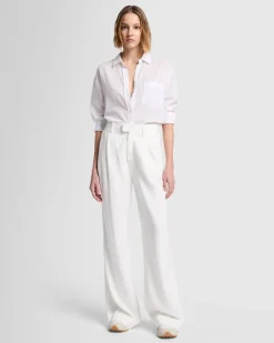 Denim Lustre Pleated Trouser in Vesper