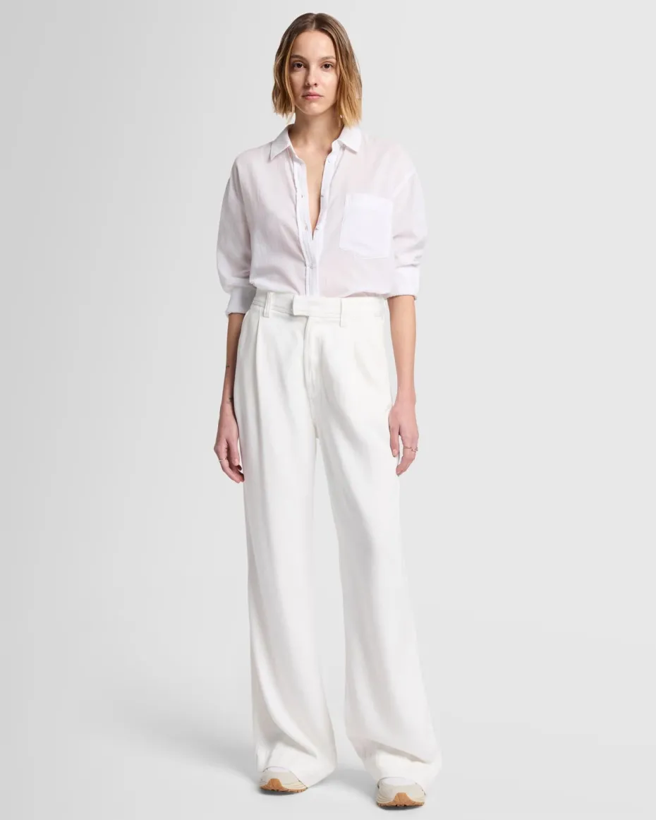 Denim Lustre Pleated Trouser in Vesper