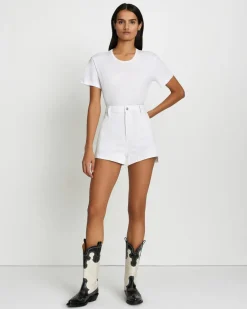 Denim Tailored Short in Brilliant White